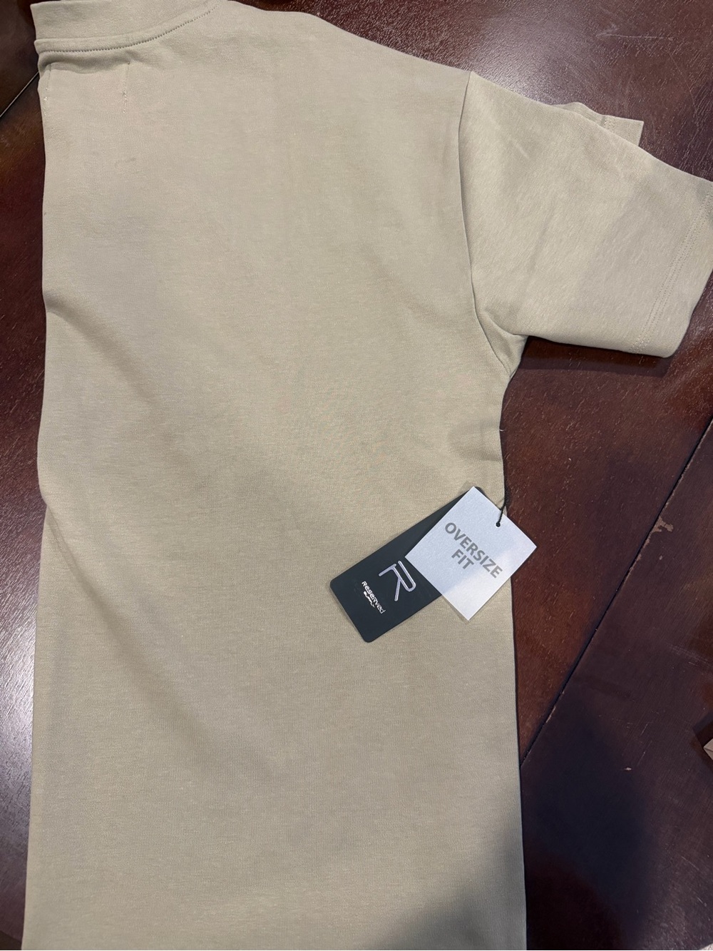 Reserved Oversize Fit Short Sleeve Shirt in Beige S